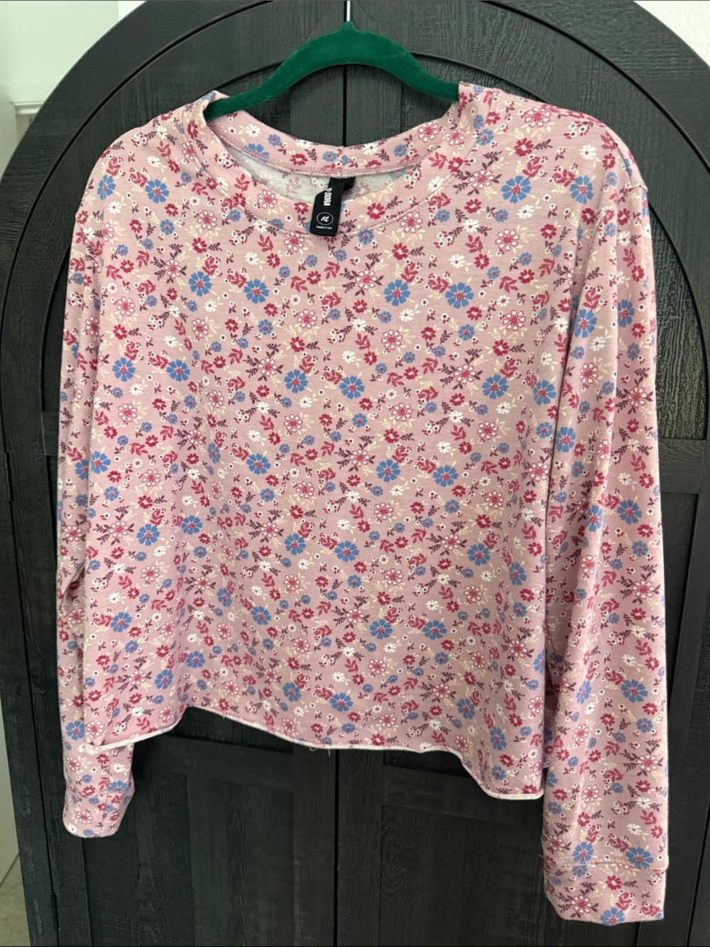 Agnes & Dora Pink and Blue Floral Knit Top